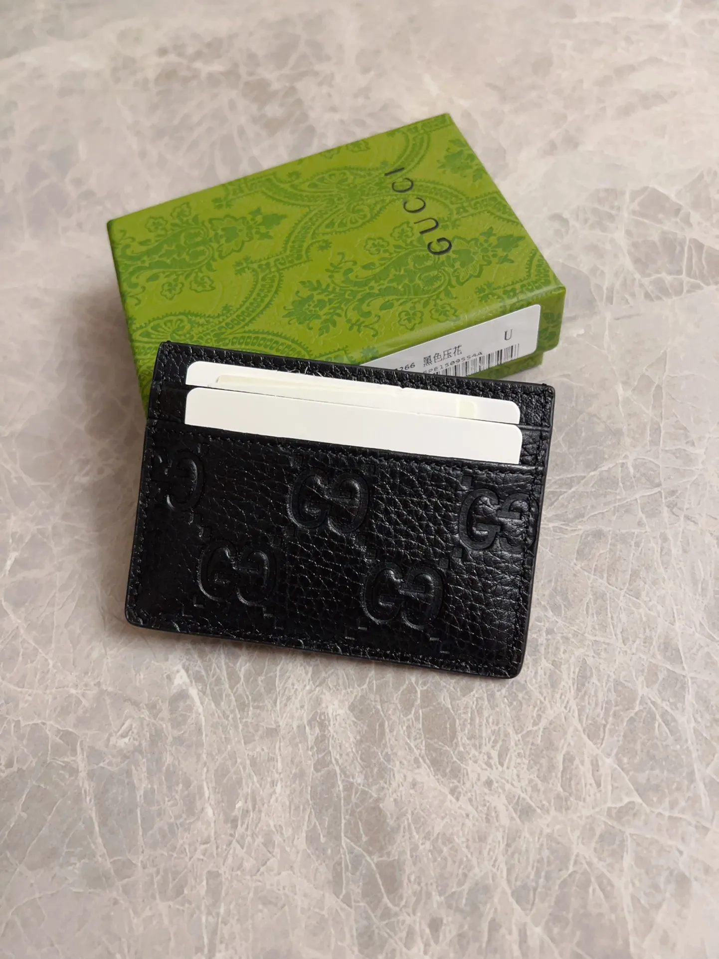 💰230🇮🇹🇮🇹New GG Emblem series super soft pink embossed/full card bag💋💋Model: 815883, size: 10x7cm
