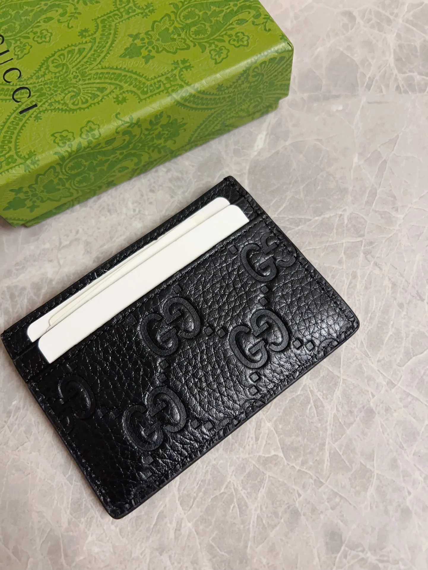 💰230🇮🇹🇮🇹New GG Emblem series super soft pink embossed/full card bag💋💋Model: 815883, size: 10x7cm