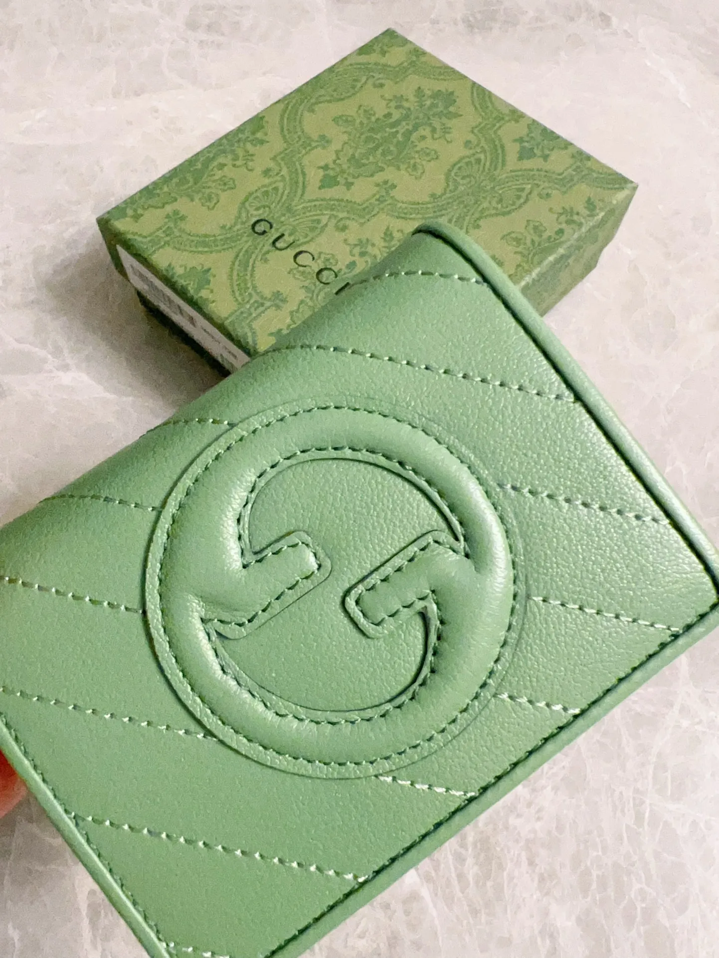 💰410 🇭🇺🇭🇺Gucci Blondie series card holder wallet Model: 760317 Size: 11x8.5x3cm (thick) Color: white, black, gray, brown, pink, green/original leather. Made in Italy