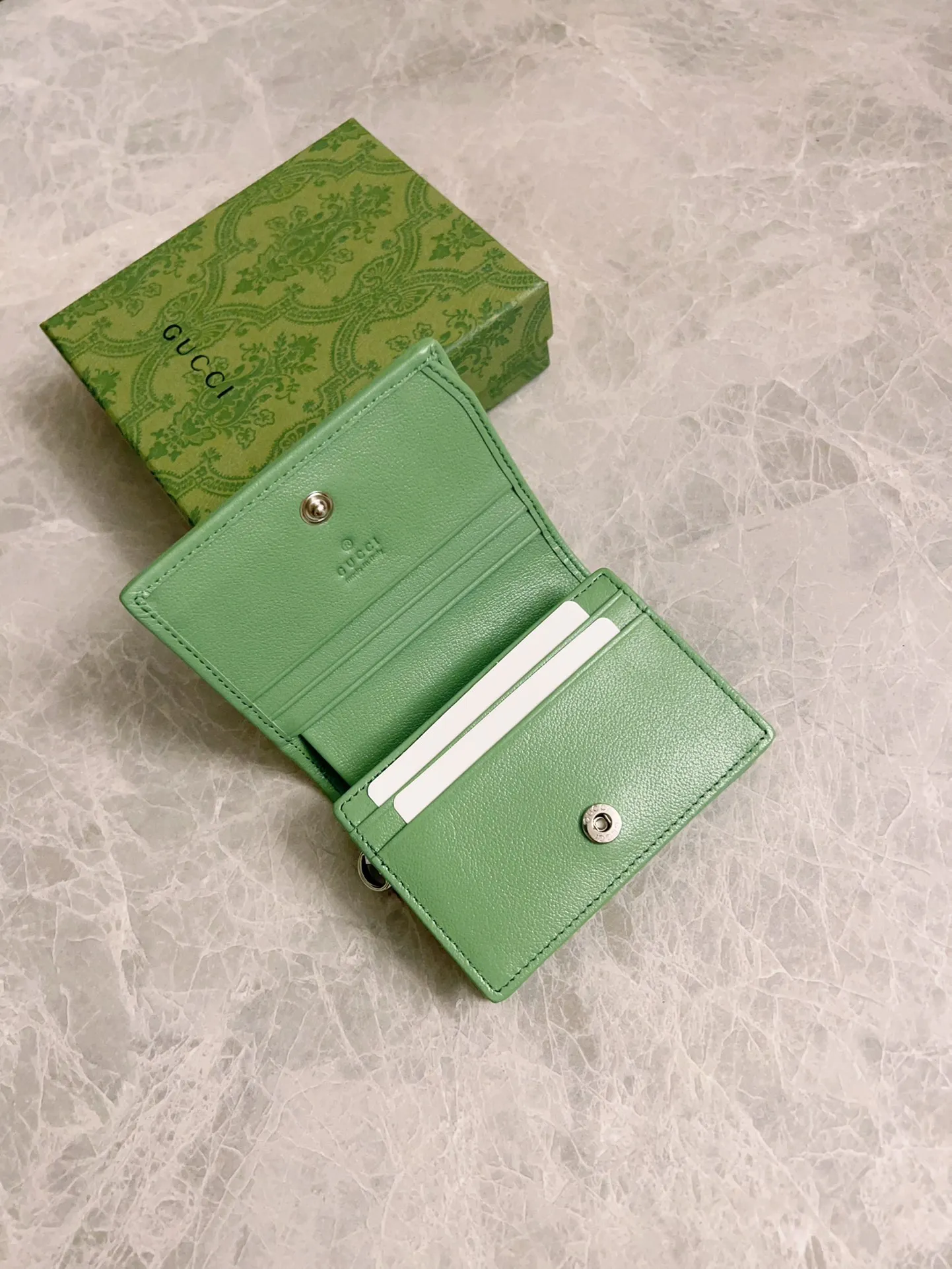 💰410 🇭🇺🇭🇺Gucci Blondie series card holder wallet Model: 760317 Size: 11x8.5x3cm (thick) Color: white, black, gray, brown, pink, green/original leather. Made in Italy