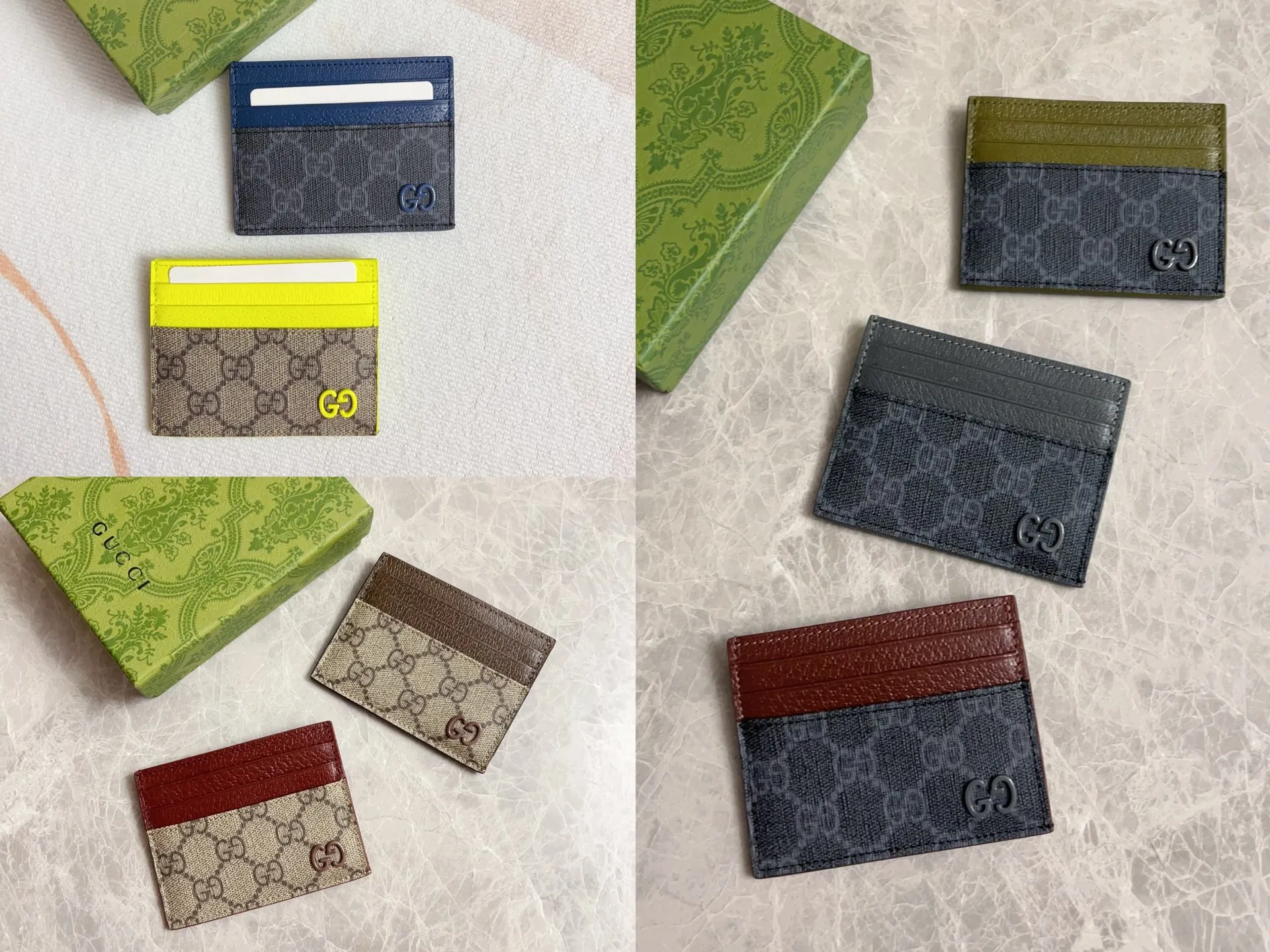 💰260 🇭🇺🇭🇺Gucci’s latest series is presented~Card holder🍖🍖The two-tone design full of contrasting beauty makes the GG logo emblazoned on the body of the bag shine.🍖🍖The interior is made of contrasting cowhide leather🍖🍖2 colors available Brown/Brown Brown/Maroon Size: 10x 8cm Model: 795230 (original product)