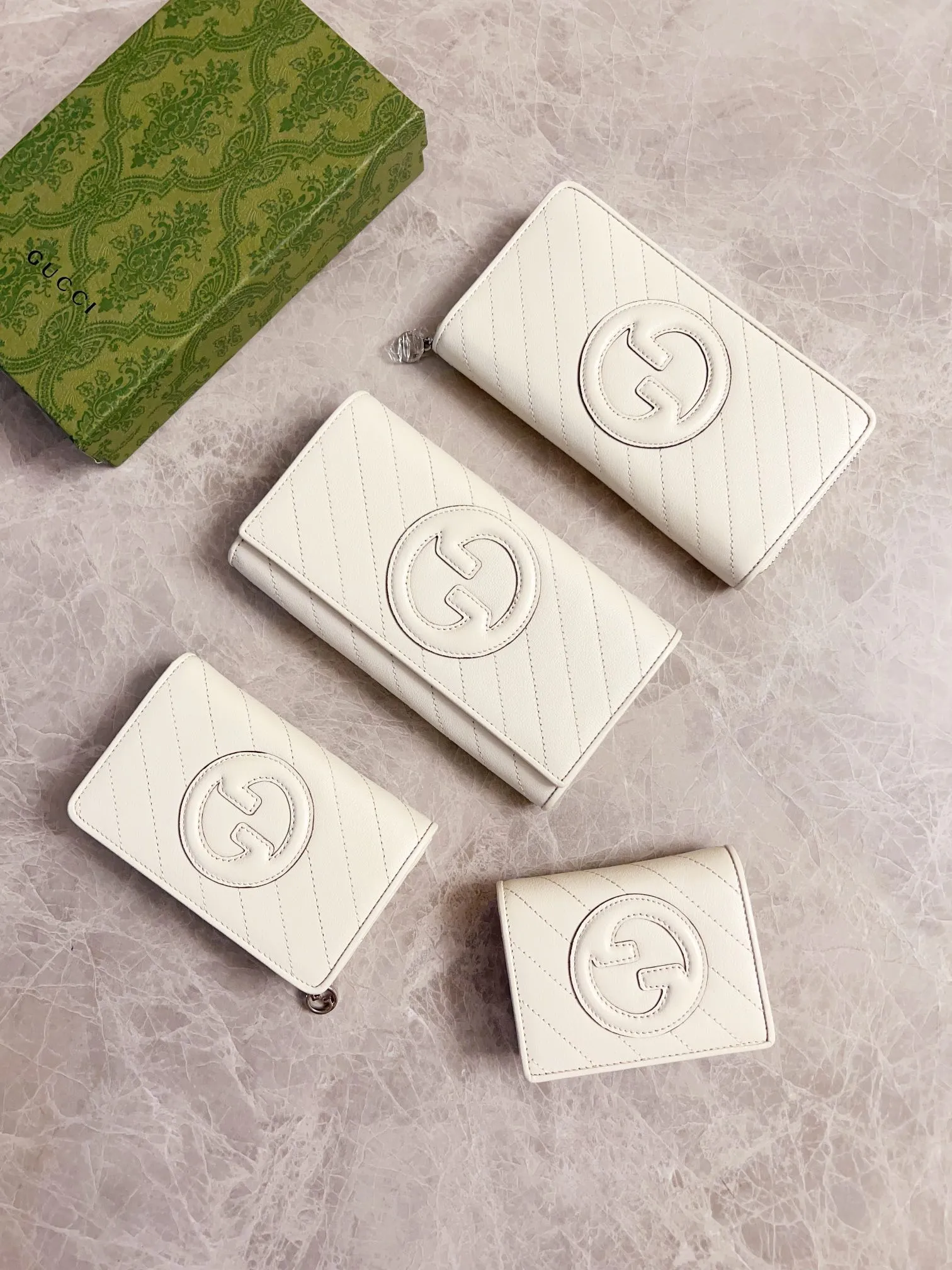 💰480🇭🇺🇭🇺Gucci Blondie series full zipper wallet Model: 760312 Size: 11 (length) x 19.5 (width) x 3cm (thickness) Color: white/original leather. Made in Italy