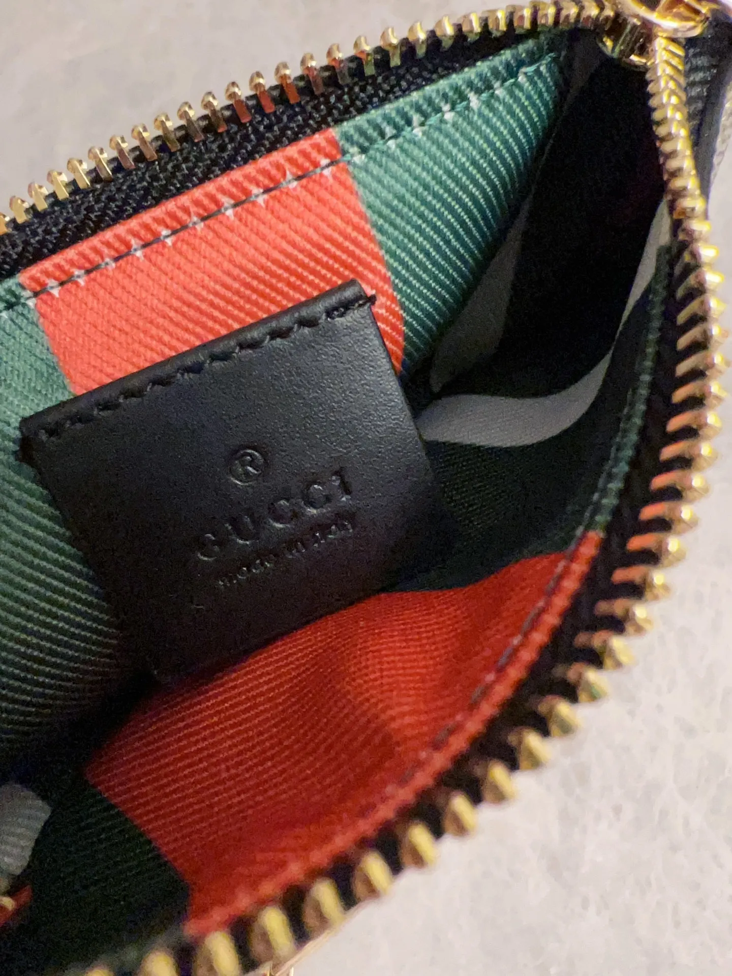 💰340🇮🇹🇮🇹Gucci’s latest GG Supreme premium PVC with original cowhide small wallet/key bag/lipstick bag🌾🌾Model: 819113, size: 12×7.5cm