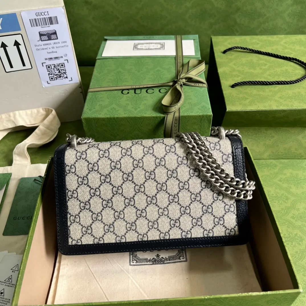 All categories Official website "Brand Women's Bags" Women's Bags 💙 GUCCI 2022 official new Gucci crossbody bag wholesale Original order quality 58002200 Size: 25-13.5-7Cm