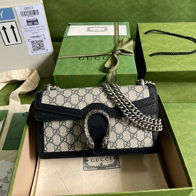 All categories Official website "Brand Women's Bags" Women's Bags 💙 GUCCI 2022 official new Gucci crossbody bag wholesale Original order quality 58002200 Size: 25-13.5-7Cm