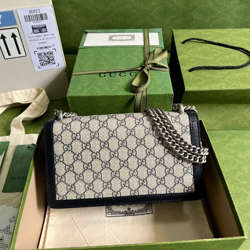 All categories Official website "Brand Women's Bags" Women's Bags 💙 GUCCI 2022 official new Gucci crossbody bag wholesale Original order quality 58002200 Size: 25-13.5-7Cm