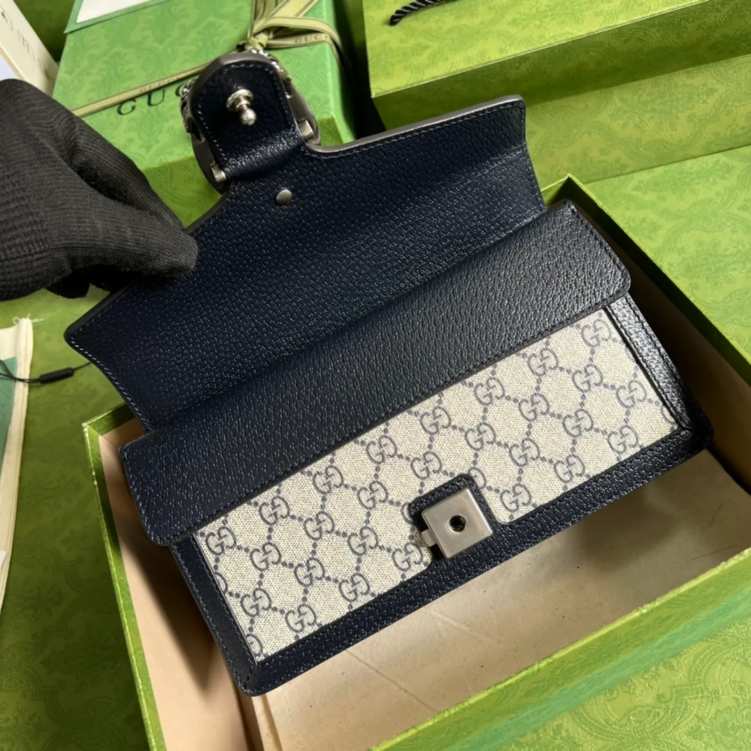 All categories Official website "Brand Women's Bags" Women's Bags 💙 GUCCI 2022 official new Gucci crossbody bag wholesale Original order quality 58002200 Size: 25-13.5-7Cm