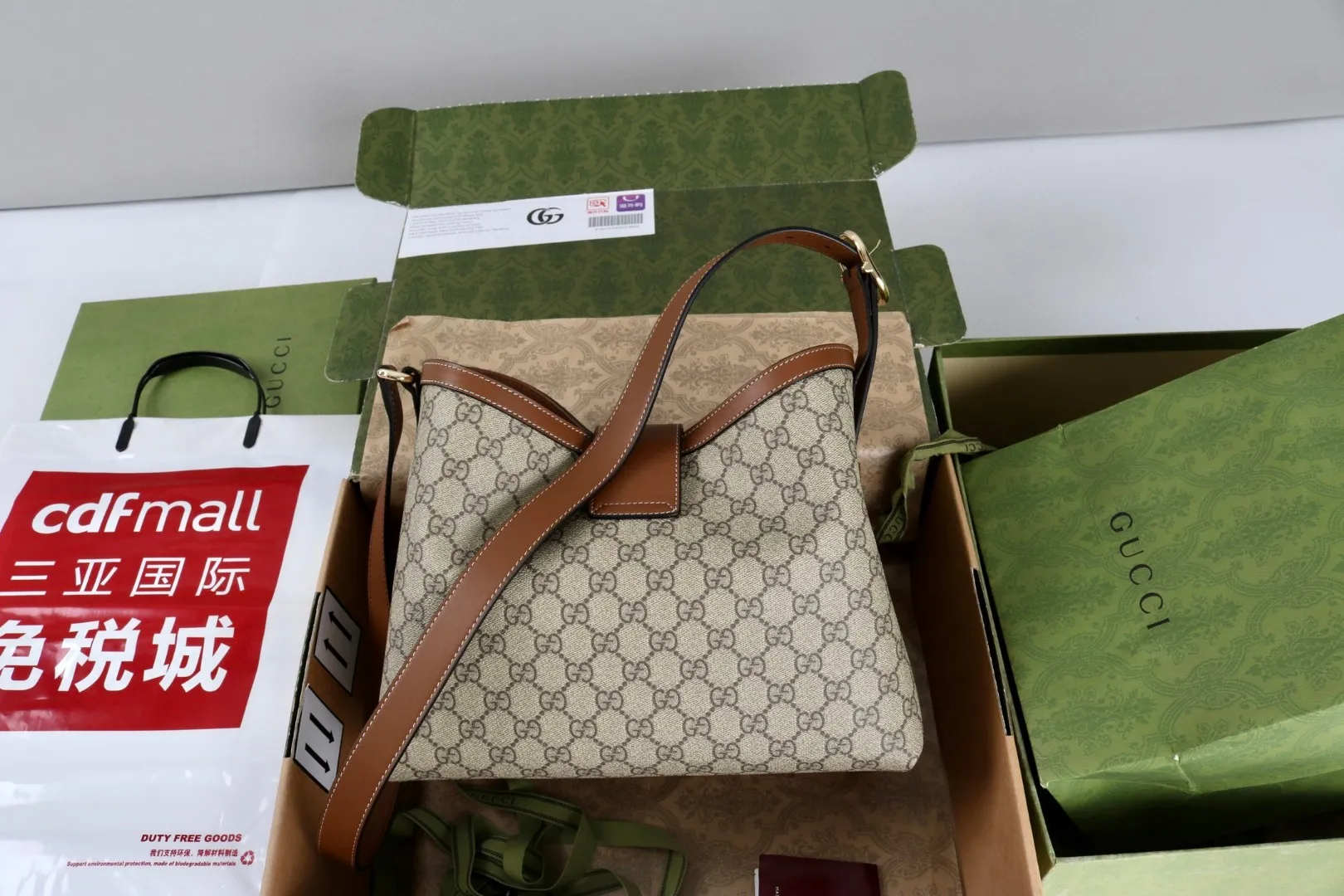 All Categories Official Website "Brand Women's Bags" Women's Bags 💙 GUCCI GUCCI 2026 New Classic GG Pattern Crossbody Bag