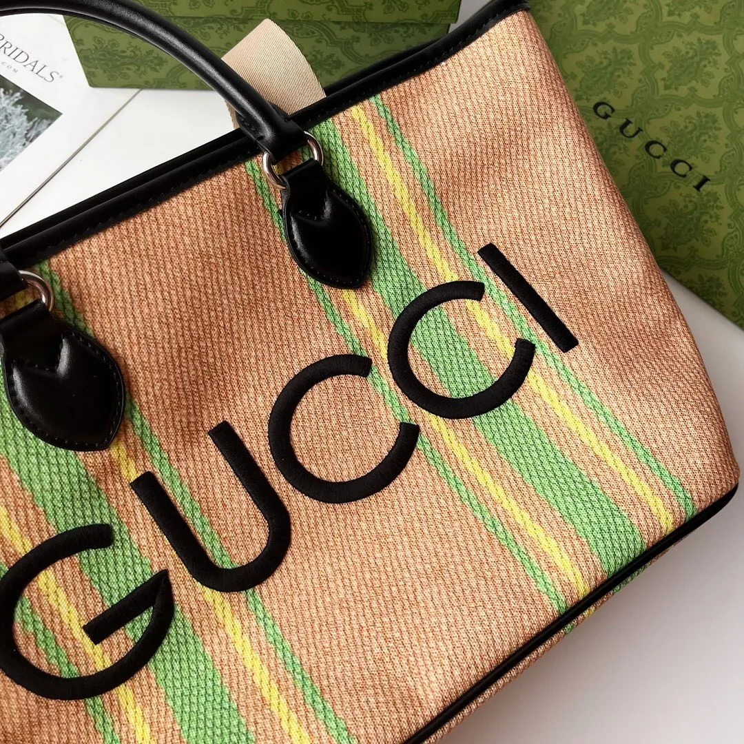 All Categories Official Website "Brand Women's Bags" Women's Bags 💙 GUCCI 2024 New GUCCI Tote Canvas Bag