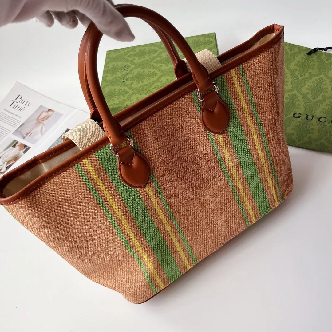 All Categories Official Website "Brand Women's Bags" Women's Bags 💙 GUCCI 2024 New GUCCI Tote Canvas Bag
