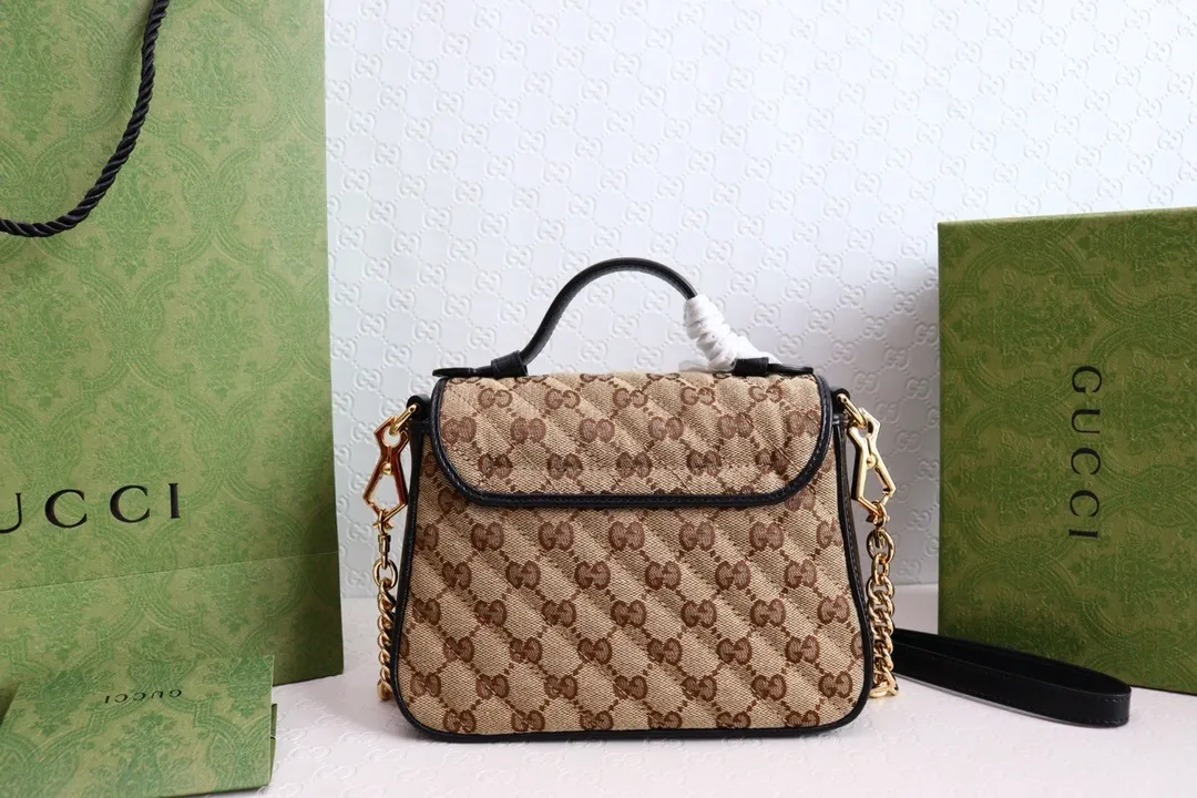 All categories Official website "Brand Women's Bags" Women's Bags 💙 GUCCI 2022 official new Gucci crossbody bag wholesale Original order quality 58003200 Size: 21-15.5-8 Cm
