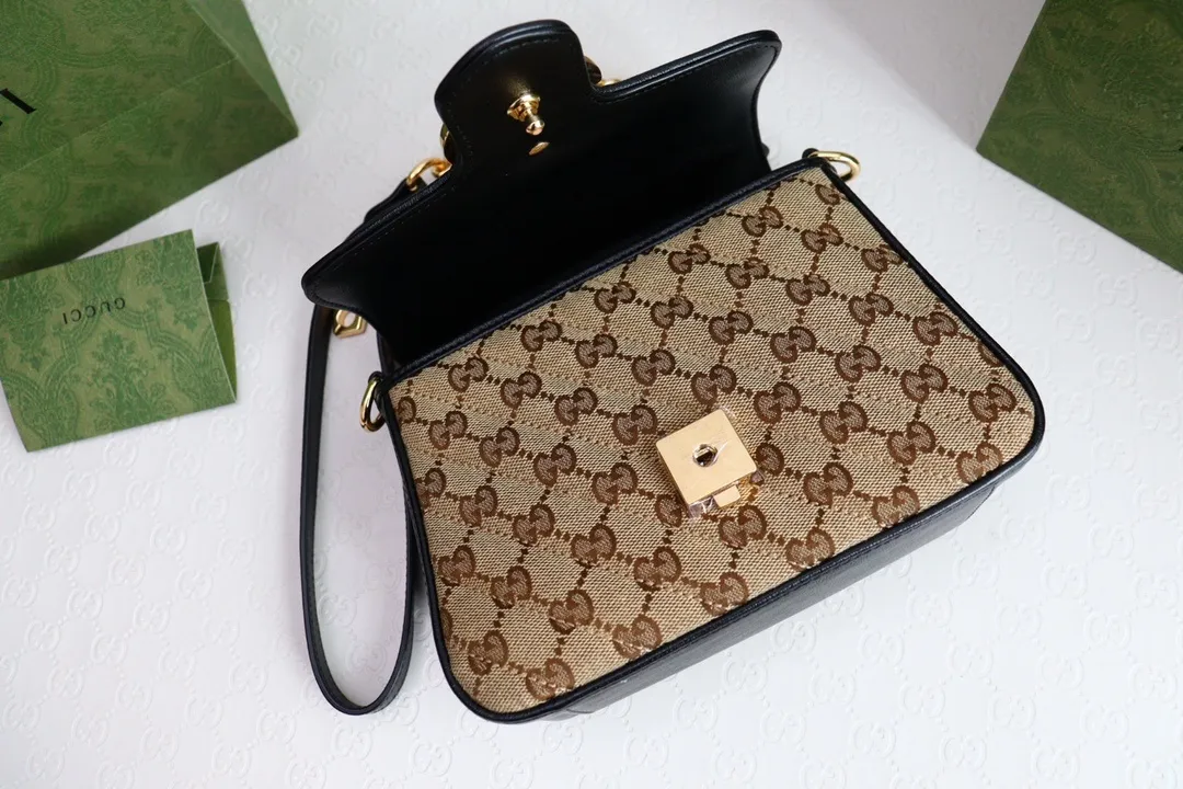 All categories Official website "Brand Women's Bags" Women's Bags 💙 GUCCI 2022 official new Gucci crossbody bag wholesale Original order quality 58003200 Size: 21-15.5-8 Cm