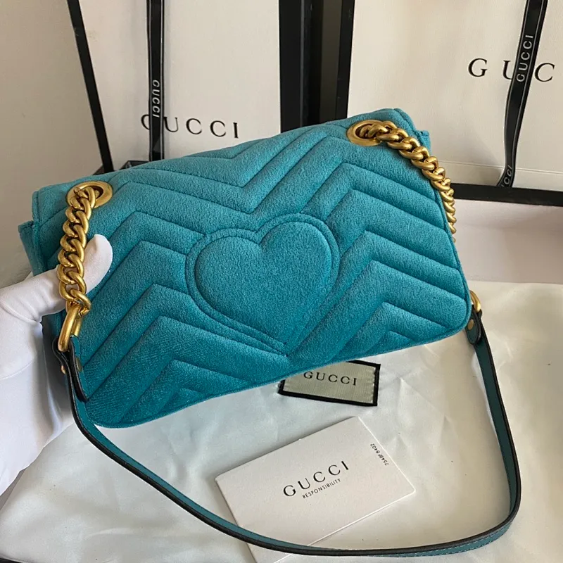 All categories Official website "Brand Women's Bags" Women's Bags 💙 GUCCI 2022 official new Gucci crossbody bag wholesale Original order quality 58002000 Size: 22-13-6Cm