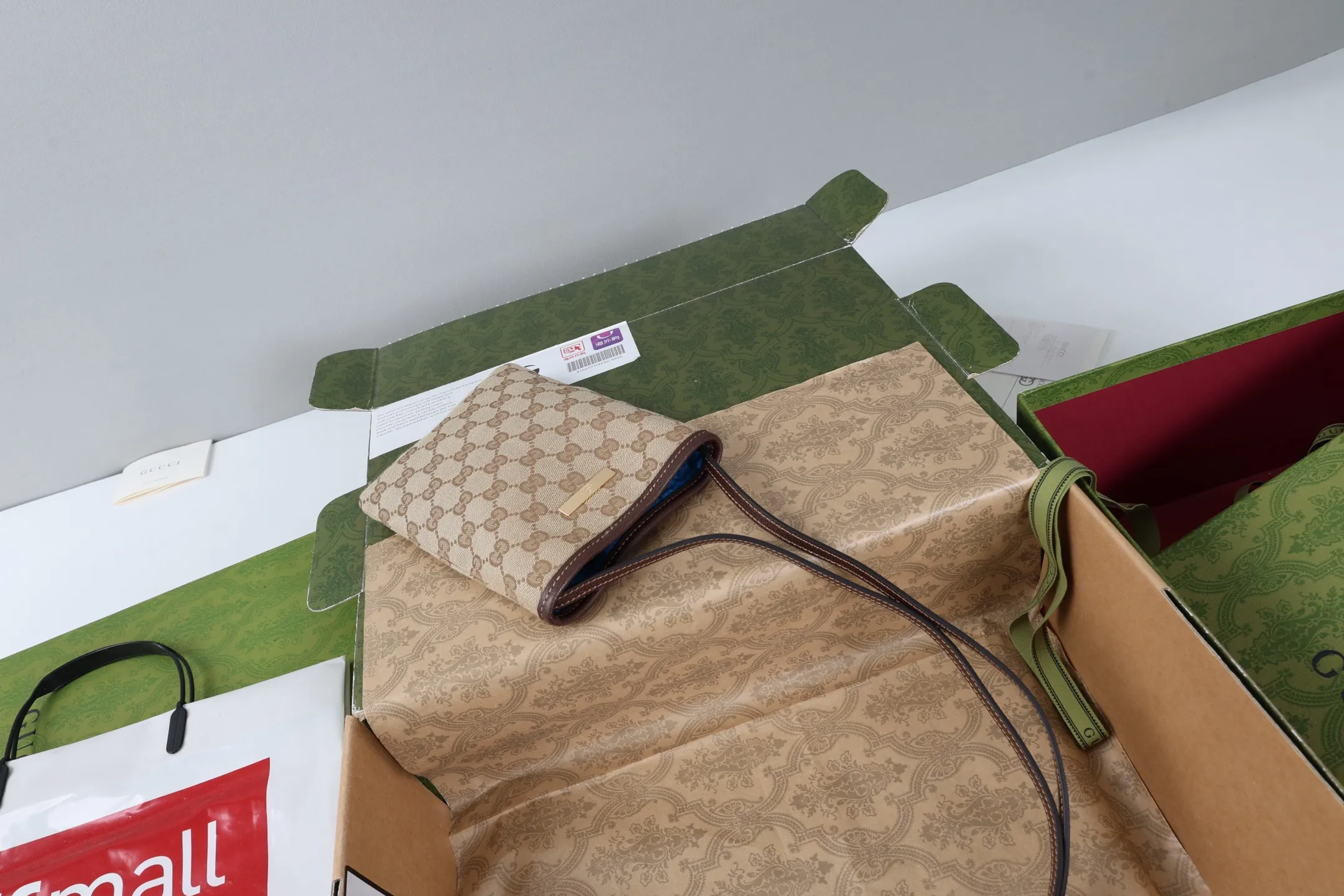 All Categories Official Website "Brand Women's Bags" Women's Bags 💙 GUCCI GUCCI 2026 New Classic GG Pattern Crossbody Bag