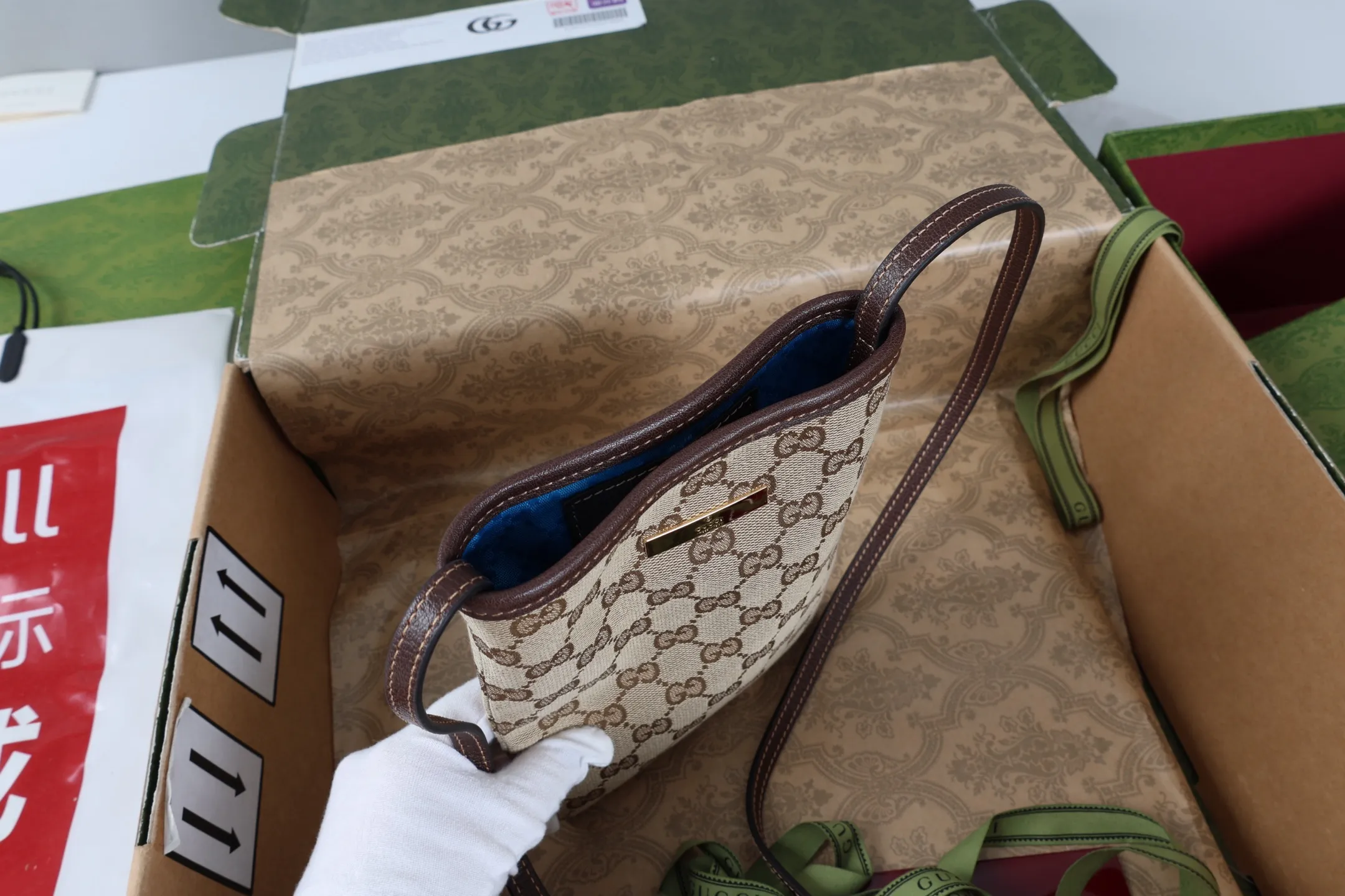 All Categories Official Website "Brand Women's Bags" Women's Bags 💙 GUCCI GUCCI 2026 New Classic GG Pattern Crossbody Bag
