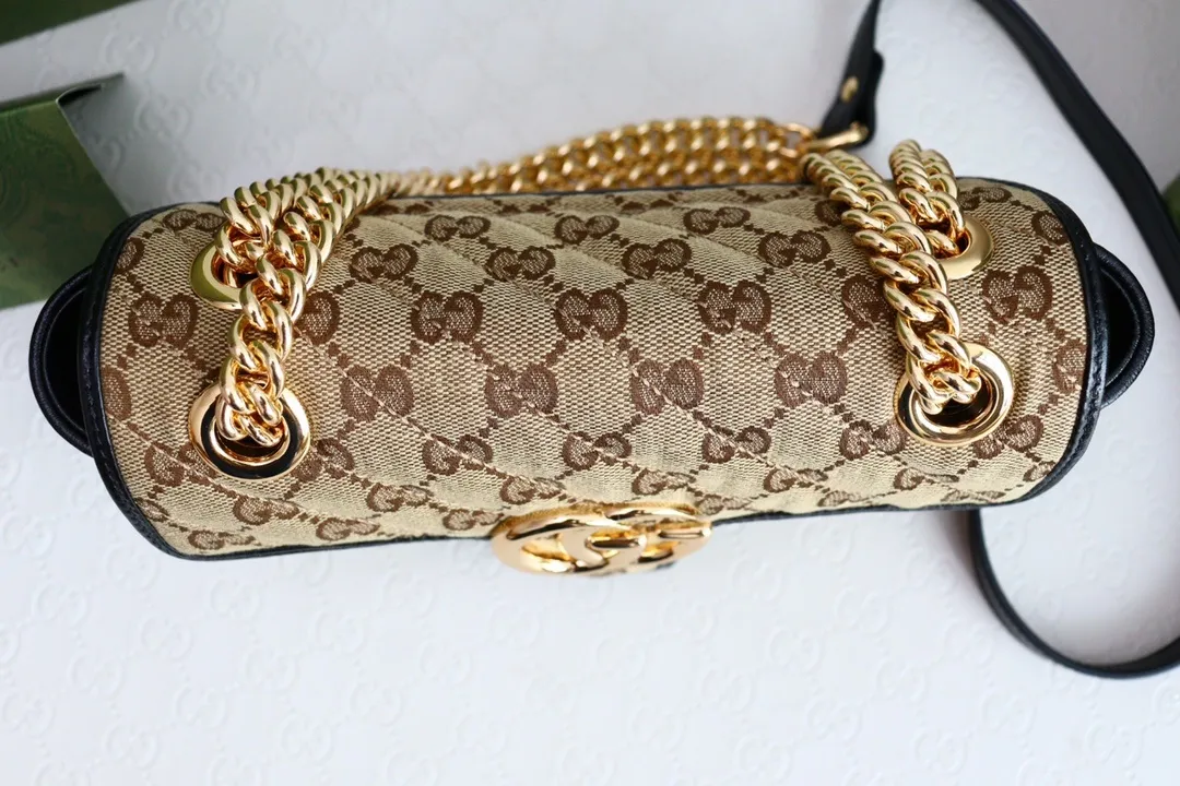All categories Official website "Brand Women's Bags" Women's Bags 💙 GUCCI 2022 official new Gucci crossbody bag wholesale Original order quality 58003300 Size: 22-13-6 Cm