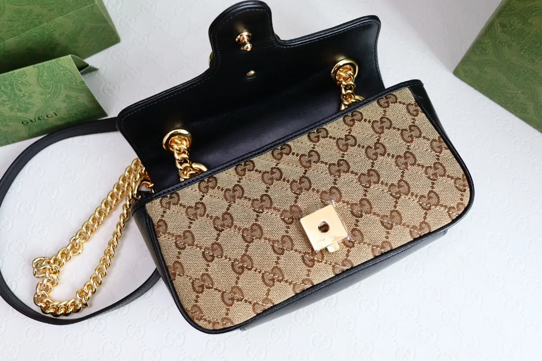All categories Official website "Brand Women's Bags" Women's Bags 💙 GUCCI 2022 official new Gucci crossbody bag wholesale Original order quality 58003300 Size: 22-13-6 Cm