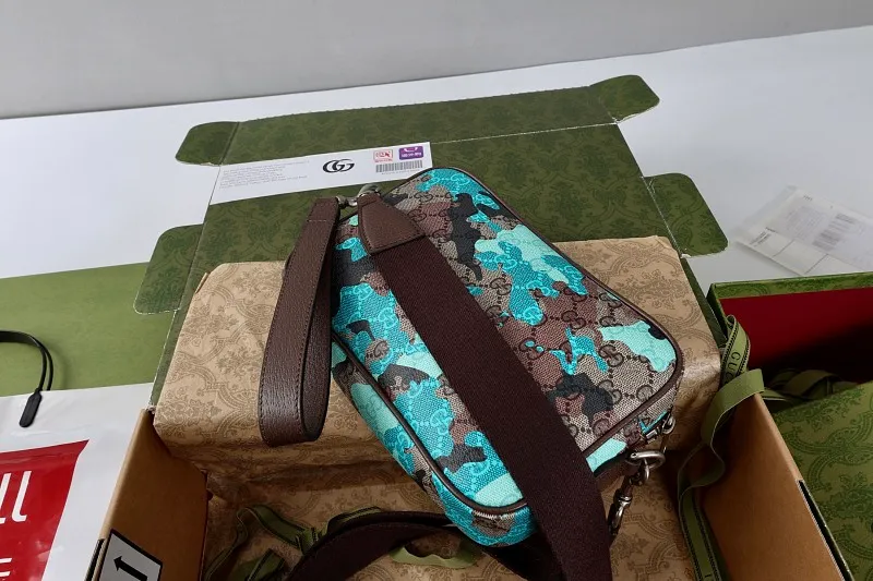 All Categories Official Website "Brand Women's Bags" Women's Bags 💙 GUCCI GUCCI 2026 New Classic GG Pattern Crossbody Bag