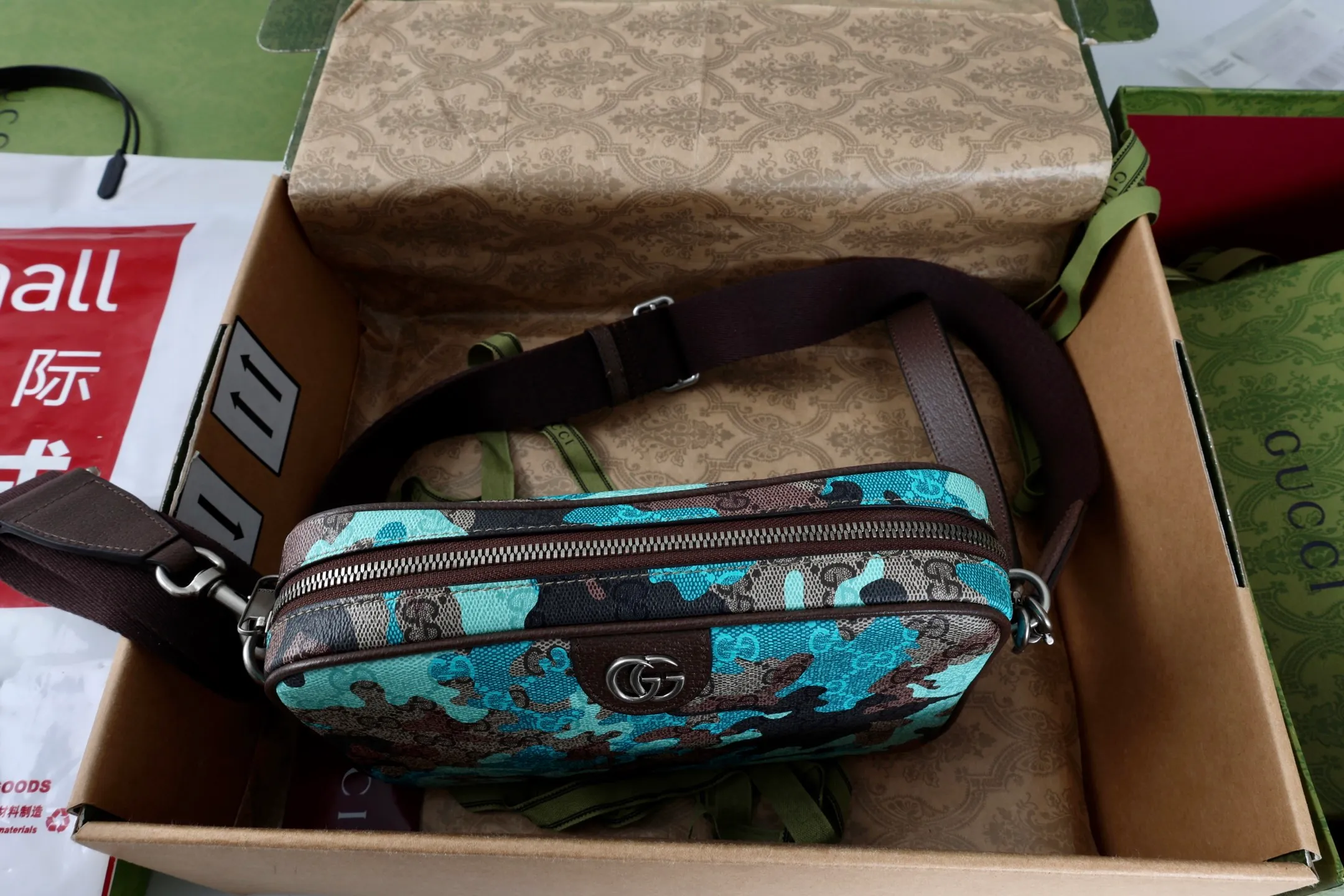 All Categories Official Website "Brand Women's Bags" Women's Bags 💙 GUCCI GUCCI 2026 New Classic GG Pattern Crossbody Bag