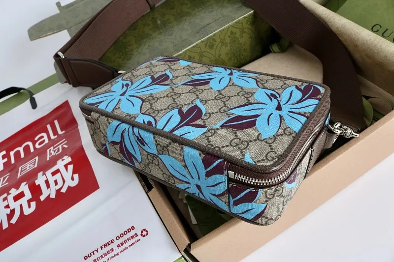 All Categories Official Website "Brand Women's Bags" Women's Bags 💙 GUCCI GUCCI 2026 New Classic GG Pattern Crossbody Bag