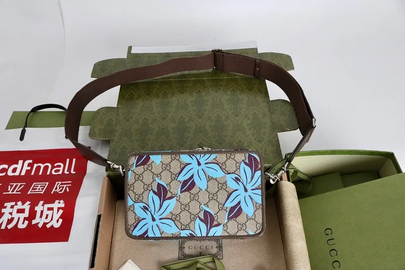 All Categories Official Website "Brand Women's Bags" Women's Bags 💙 GUCCI GUCCI 2026 New Classic GG Pattern Crossbody Bag
