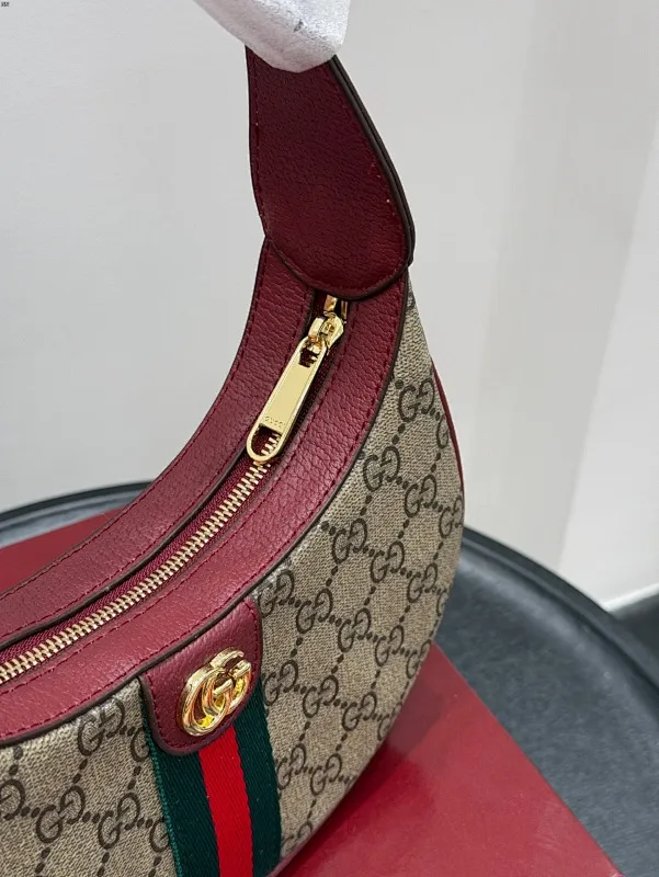 All categories Official website "Brand Women's Bags" Women's Bags 💙 GUCCI 2025 new GUCCI ophidia chain half-moon armpit bag