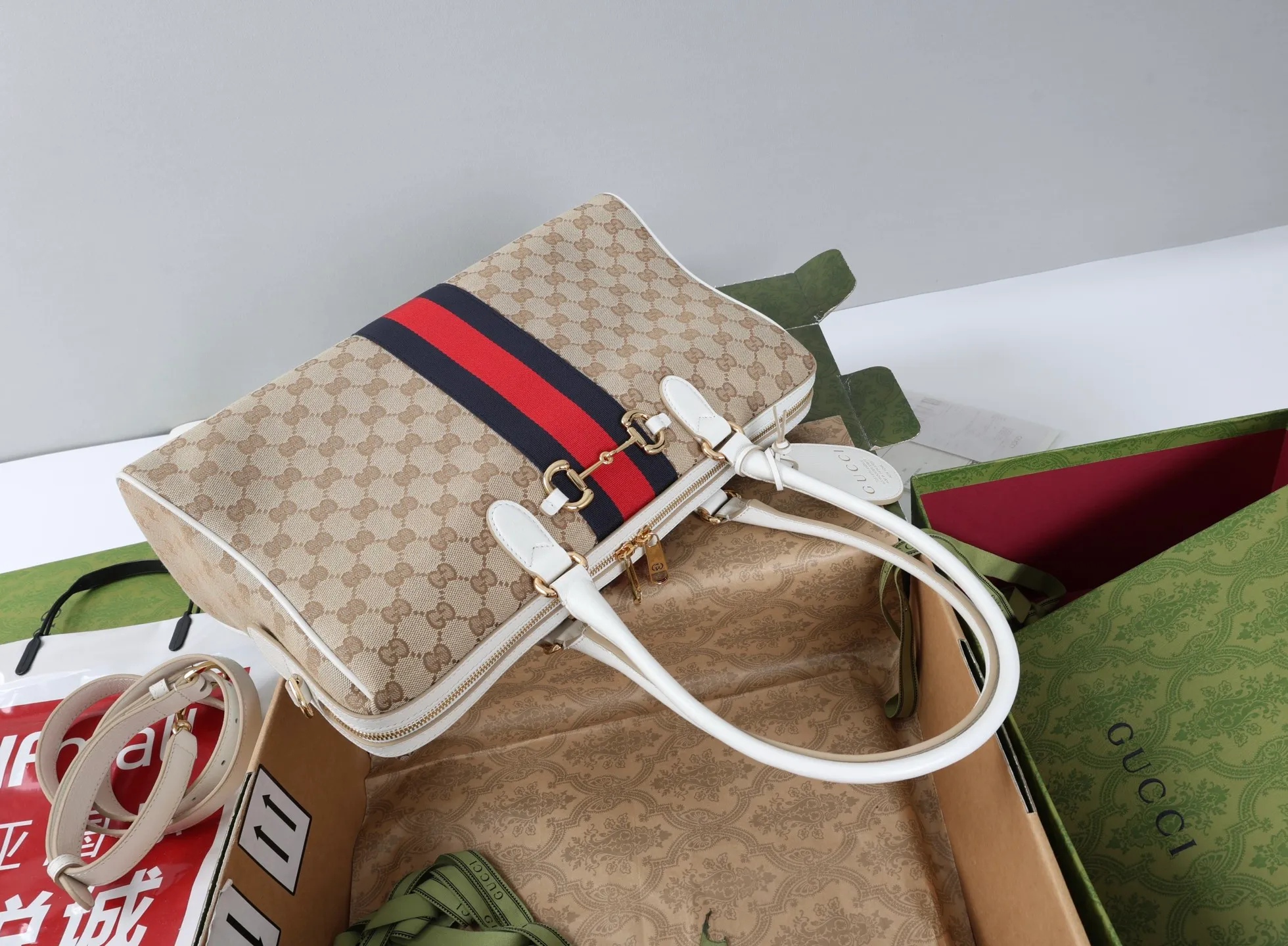 All Categories Official Website "Brand Women's Bags" Women's Bags 💙 GUCCI GUCCI 2026 New Classic GG Pattern Crossbody Bag