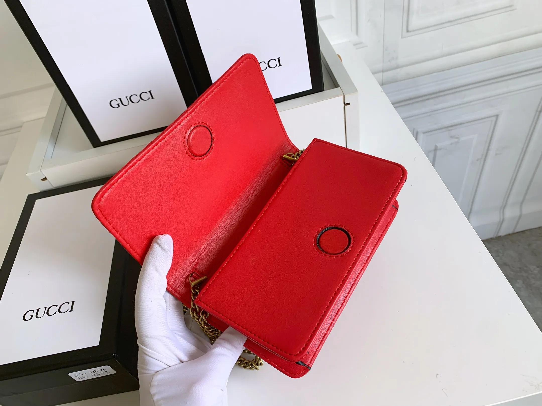 All categories Official website "Brand Women's Bags" Women's Bags 💙 GUCCI replica GUCCI, fine imitation GUCCI bag, GUCCI shoulder bag, 2023 official latest version GUCCI first layer cowhide chain bag, bag factory, original material, size: 18-10.5-4.5CM