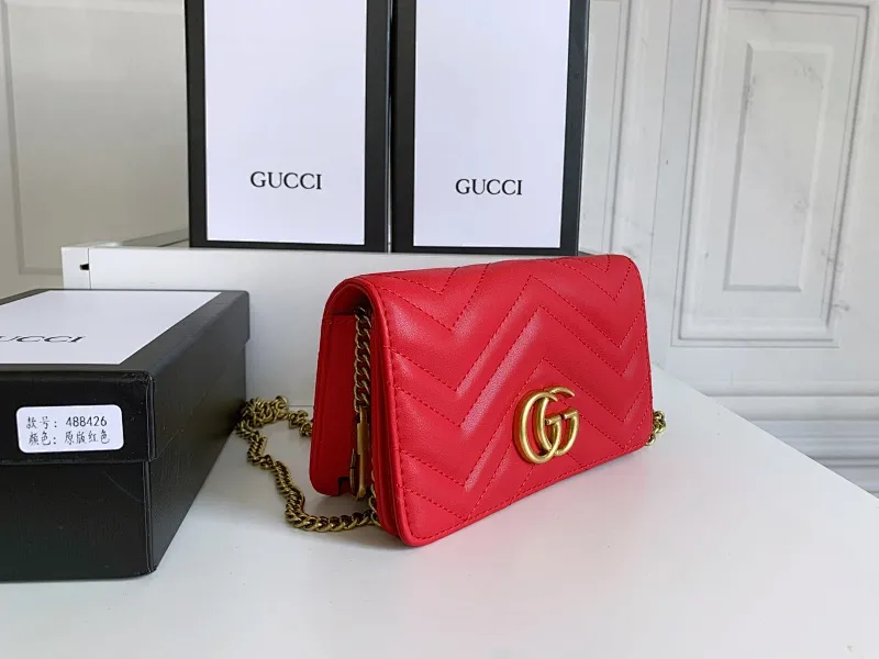 All categories Official website "Brand Women's Bags" Women's Bags 💙 GUCCI replica GUCCI, fine imitation GUCCI bag, GUCCI shoulder bag, 2023 official latest version GUCCI first layer cowhide chain bag, bag factory, original material, size: 18-10.5-4.5CM
