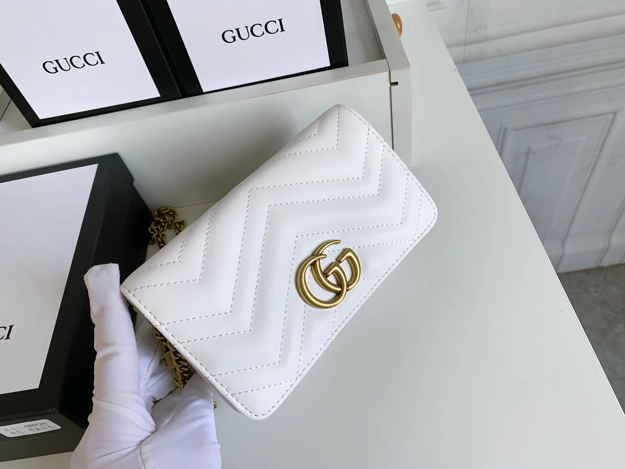 All categories Official website "Brand Women's Bags" Women's Bags 💙 GUCCI replica GUCCI, fine imitation GUCCI bag, GUCCI shoulder bag, 2023 official latest version GUCCI first layer cowhide chain bag, bag factory, original material, size: 18-10.5-4.5CM