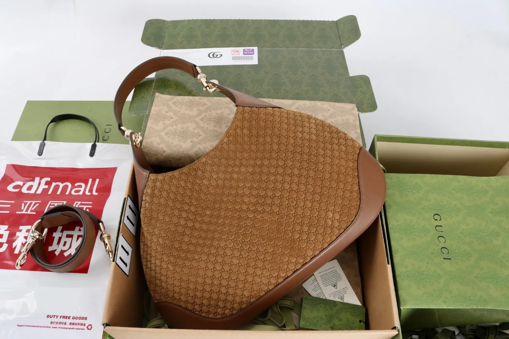 All Categories Official Website "Brand Women's Bags" Women's Bags 💙 GUCCI GUCCI 2026 New Classic GG Pattern Crossbody Bag