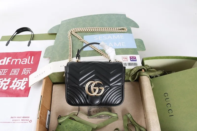 All Categories Official Website "Brand Women's Bags" Women's Bags 💙 GUCCI GUCCI 2026 New Classic GG Pattern Crossbody Bag