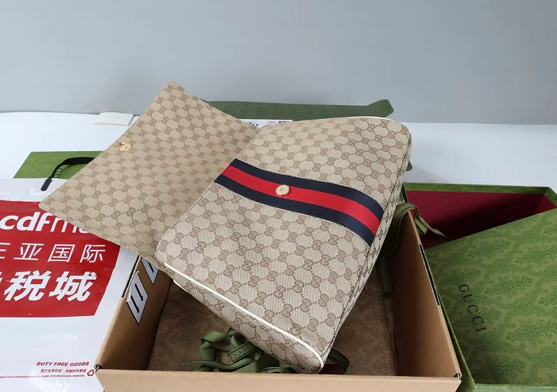 All Categories Official Website "Brand Women's Bags" Women's Bags 💙 GUCCI GUCCI 2026 New Classic GG Pattern Crossbody Bag