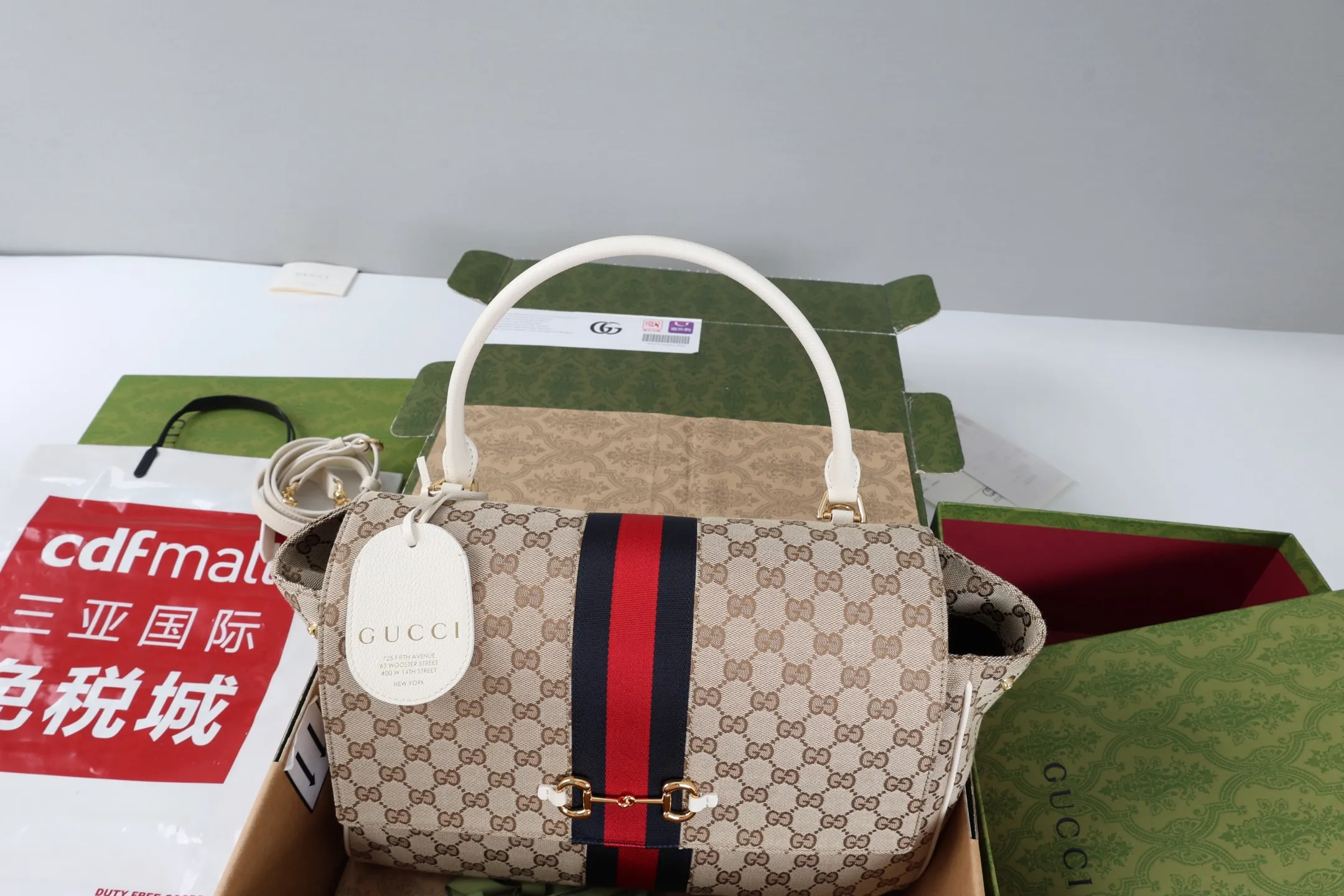 All Categories Official Website "Brand Women's Bags" Women's Bags 💙 GUCCI GUCCI 2026 New Classic GG Pattern Crossbody Bag