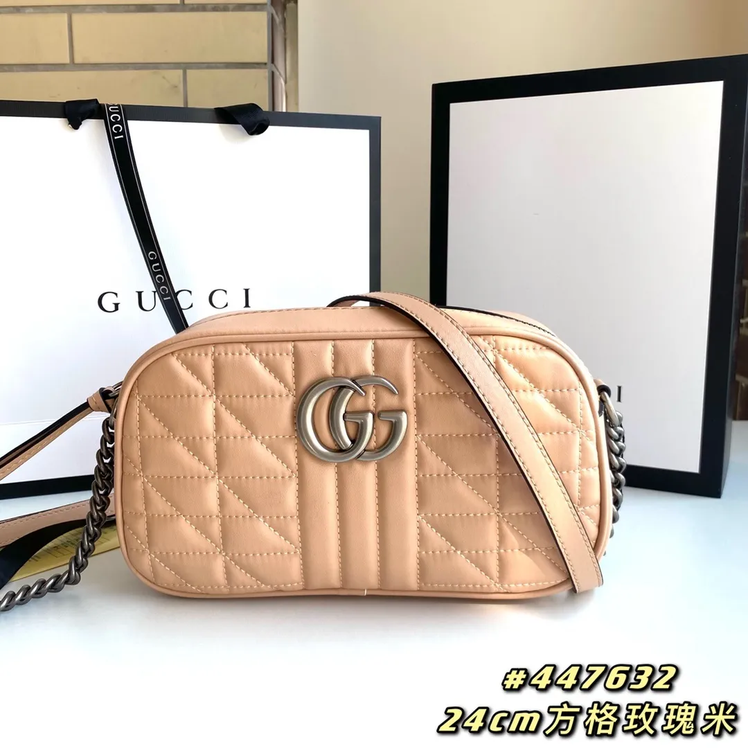 All categories Official website "Brand Women's Bags" Women's Bags 💙 GUCCI 2022 official new Gucci crossbody bag wholesale Original order quality 58001900 Size: 24-13-7Cm
