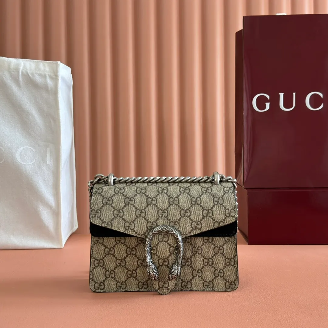 p840. 📣📣📣[Original leather with 🌈full counter packaging]🔥🔥Guccl Dionysus classic bag, whether it is a girl or a queen, no one will be captured by it...as charming and intoxicating as fine wine ~ Model: 421970 Size: 20*15.5*5cm