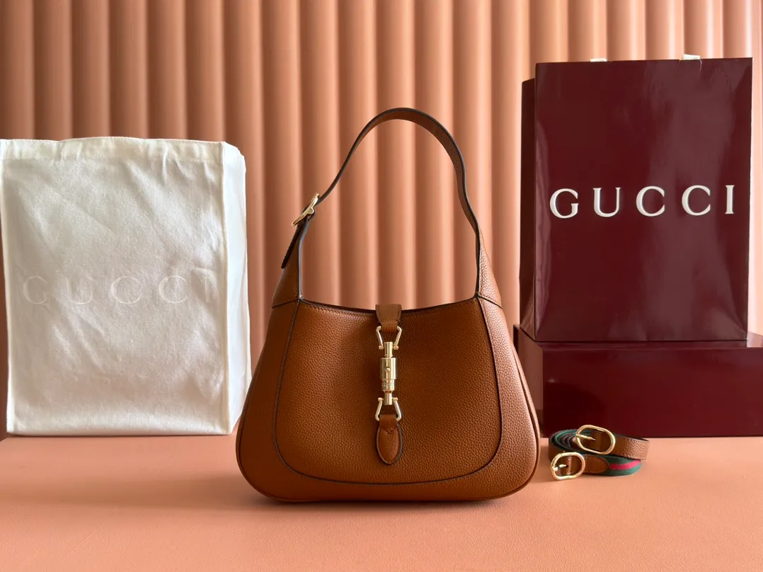 💋💋💋【New Product】👉Gucci Jackie series small shoulder bag in two colors/original leather shipped! 27.5cm model: 810232. Combination short video