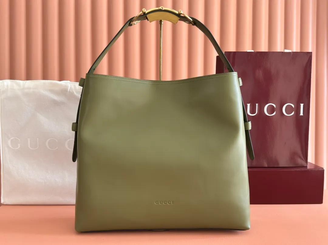 💋💋💋[New model] Gucci Beatrix series large tote bag in green/original leather has been shipped, 🐍Model: 850546, short video