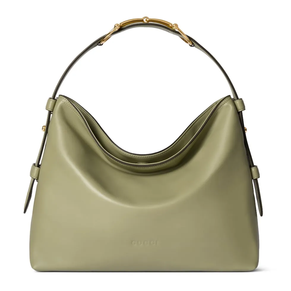 G's new model number: 850926 gray green leather "original leather, counter dustproof cloth bag", size: width 35 × height 27.5 × depth 11cm. Ready to ship. 🌹🌹🌹