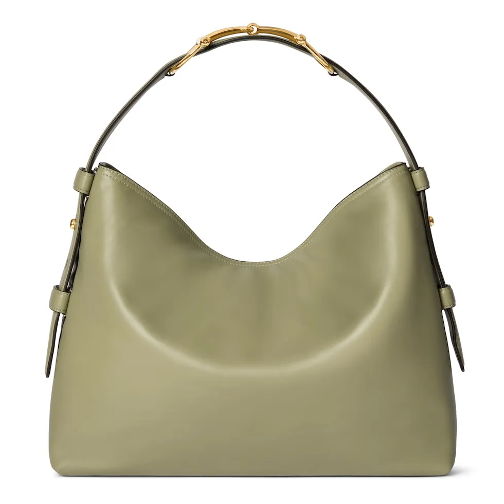 G's new model number: 850926 gray green leather "original leather, counter dustproof cloth bag", size: width 35 × height 27.5 × depth 11cm. Ready to ship. 🌹🌹🌹