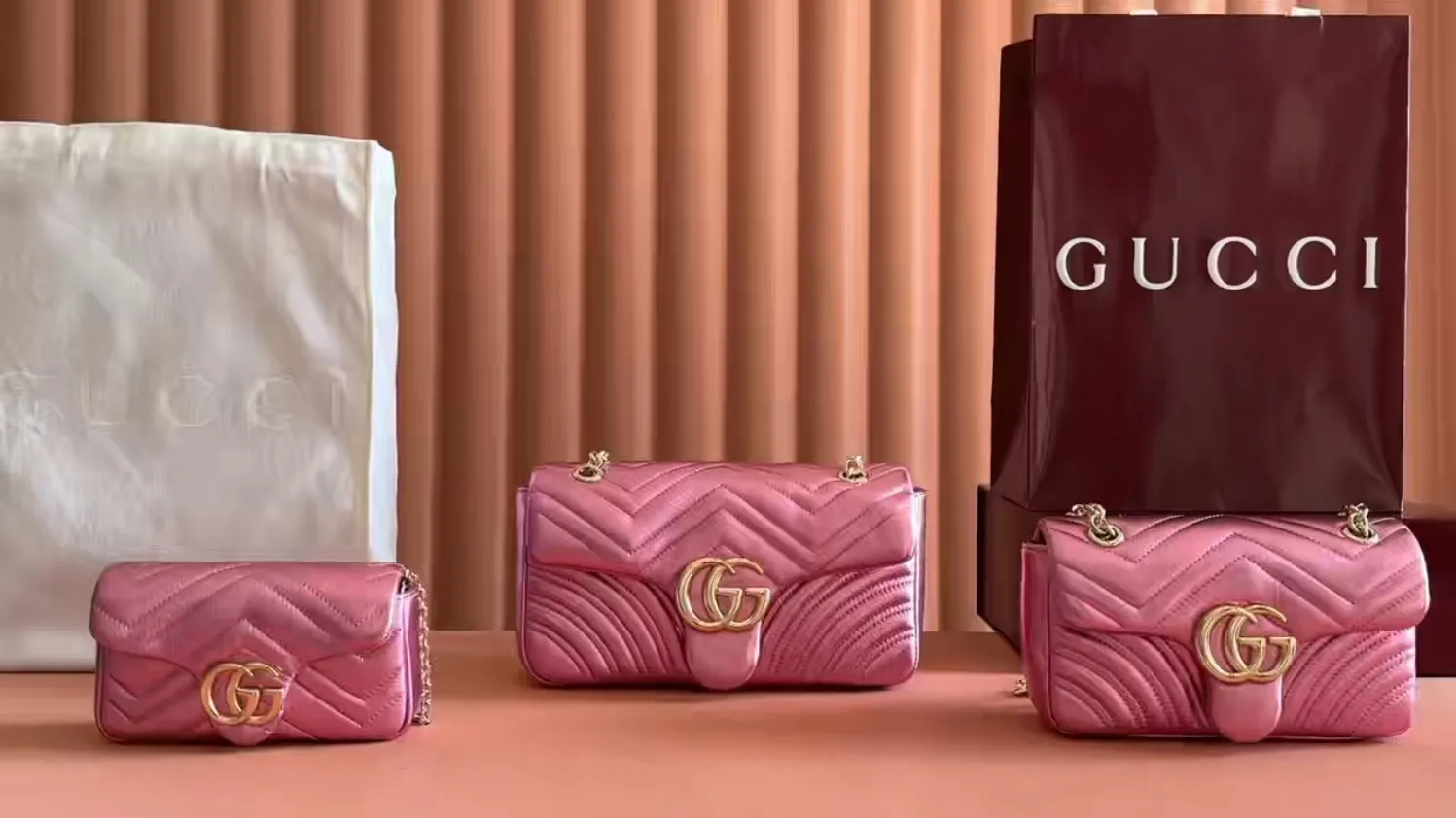 💋💋💋 New GG Marmont series mini, small and medium shoulder bags. /Original leather shipped! 🐍Model: 841290, 837280, 837267. Combination short video