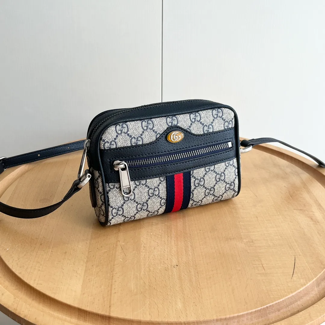 Actual shot #💰260 Model: 517350 Size: 17.5*12*5.5cm Gucci Ophidia series can be said to be out of control in retro style Crossbody shoulder strap🉑️Adjustable shoulder strap✅Keychain included