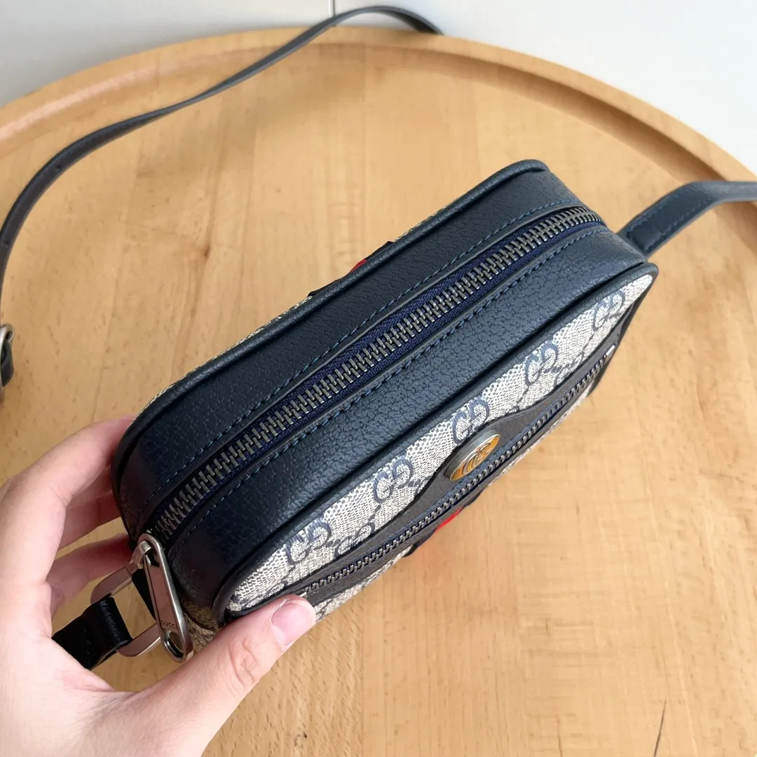 Actual shot #💰260 Model: 517350 Size: 17.5*12*5.5cm Gucci Ophidia series can be said to be out of control in retro style Crossbody shoulder strap🉑️Adjustable shoulder strap✅Keychain included