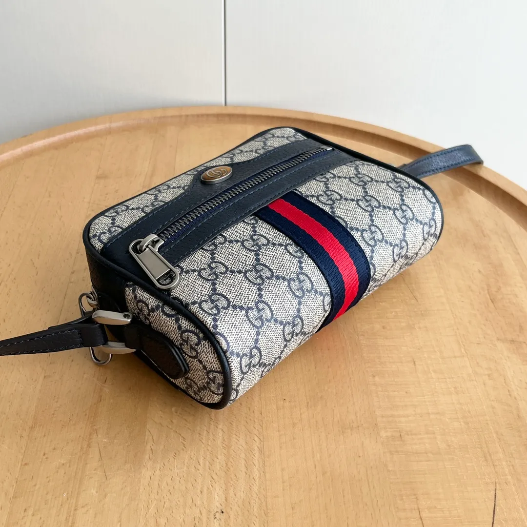 Actual shot #💰260 Model: 517350 Size: 17.5*12*5.5cm Gucci Ophidia series can be said to be out of control in retro style Crossbody shoulder strap🉑️Adjustable shoulder strap✅Keychain included
