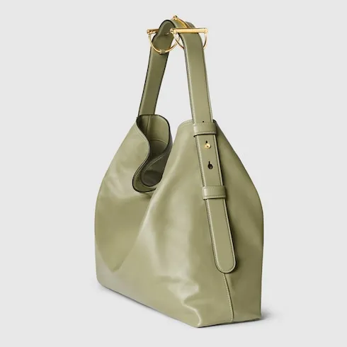 G family's new model number: 850546 gray green leather "original leather, counter dustproof cloth bag", size: width 40 × height 36 × depth 12cm. Ready to ship. 🌹🌹🌹