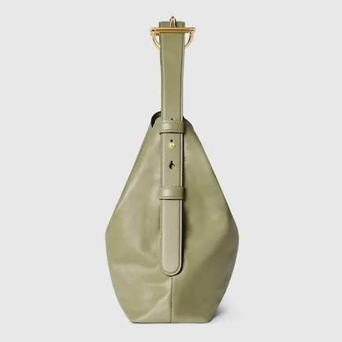 G family's new model number: 850546 gray green leather "original leather, counter dustproof cloth bag", size: width 40 × height 36 × depth 12cm. Ready to ship. 🌹🌹🌹