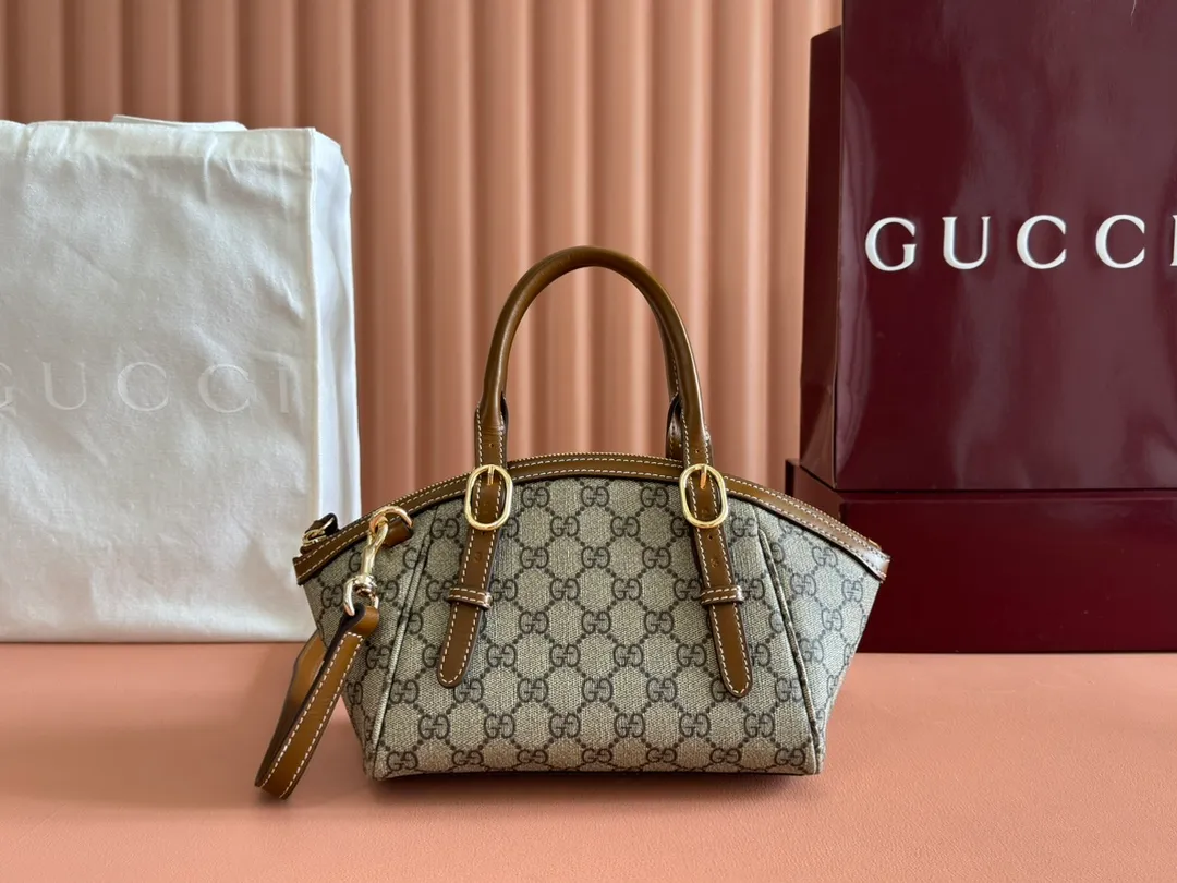 💋💋💋The new GG Padlock series medium shoulder bag, brown pvc/original leather has been shipped. 🐴Model: 839005. short video