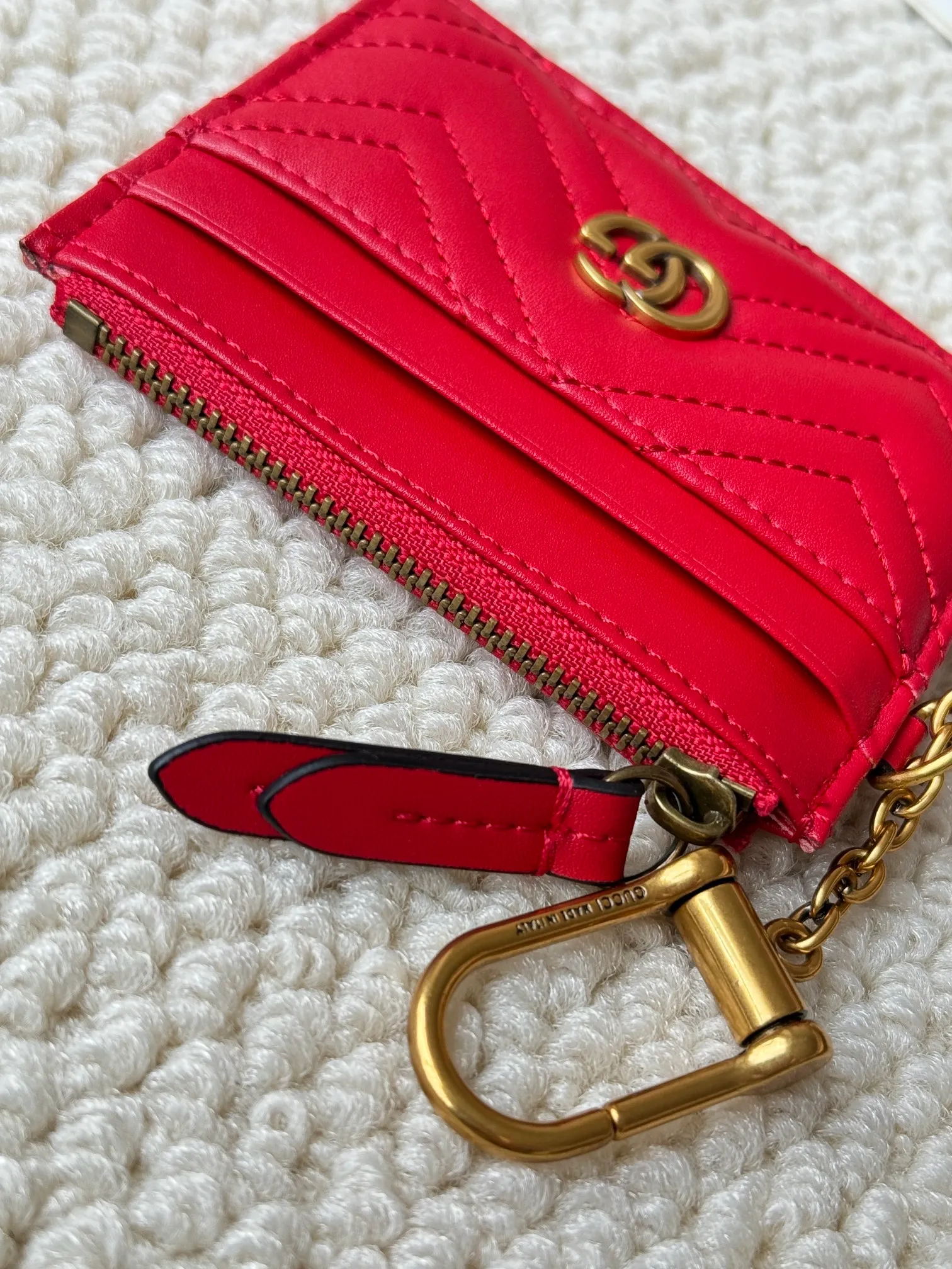 💰120 gucci card holder key🔑clasp new arrival! Actual shot of cowhide! Style number: 627064🎈🎈🎈Size: Width 10 X Height 7.5x1cm