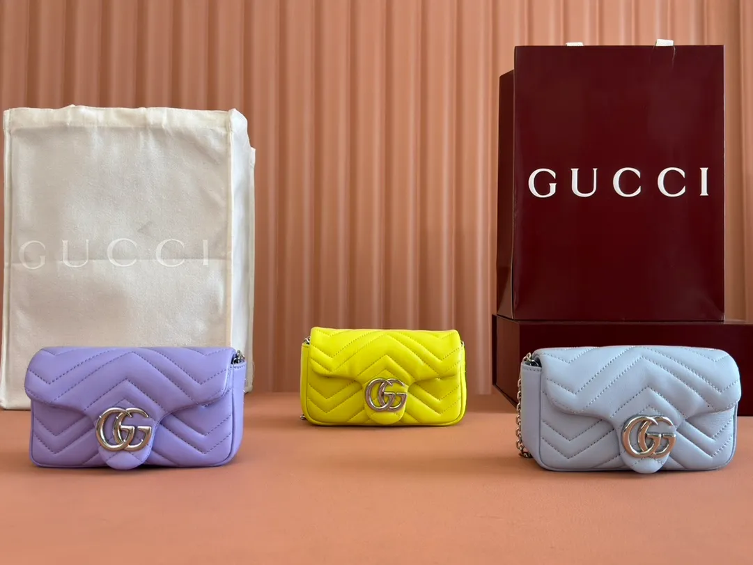 💋💋💋 New GG Marmont series medium shoulder bag. Original leather shipped! 🐲Model: 841290合小视频