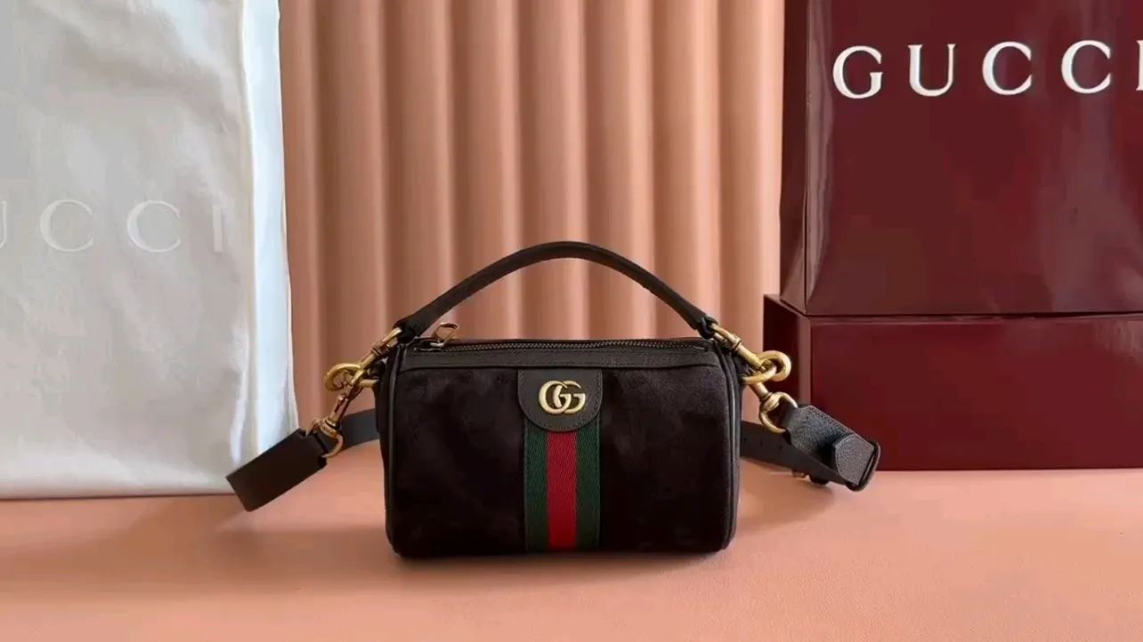 💋💋💋The new GG Ophidia series mini handbag, three-color velvet fabric/original leather has been shipped, 🐍Model: 846869, short combination video